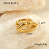 Wholesale Geometric Stainless Steel Ring For Women With Light Luxury Style And Electroplating Design