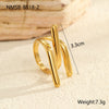 Wholesale Geometric Stainless Steel Ring For Women With Light Luxury Style And Electroplating Design