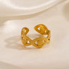 Wholesale Geometric Stainless Steel Ring 18K Gold Plated