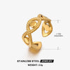 Wholesale Geometric Stainless Steel Ring 18K Gold Plated