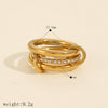 Wholesale Geometric Stainless Steel Ring Simple Style Electroplated Unisex