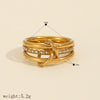 Wholesale Geometric Stainless Steel Ring Simple Style Electroplated Unisex