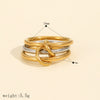 Wholesale Geometric Stainless Steel Ring Simple Style Electroplated Unisex