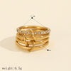 Wholesale Geometric Stainless Steel Ring Simple Style Electroplated Unisex