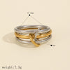 Wholesale Geometric Stainless Steel Ring Simple Style Electroplated Unisex