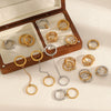 Wholesale Geometric Stainless Steel Ring Simple Style Electroplated Unisex
