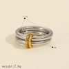 Wholesale Geometric Stainless Steel Ring Simple Style Electroplated Unisex
