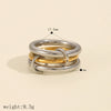 Wholesale Geometric Stainless Steel Ring Simple Style Electroplated Unisex