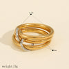 Wholesale Geometric Stainless Steel Ring Simple Style Electroplated Unisex