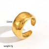 Wholesale Geometric Stainless Steel Ring With Hammered And 18K Gold Plated Finish Fashionable And Unisex