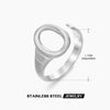 Wholesale Geometric Stainless Steel Ring With 18K Gold Plated Electroplating For Women