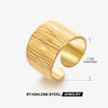 Wholesale Geometric Stainless Steel Ring With 18K Gold Plated Electroplating For Women