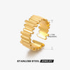 Wholesale Geometric Stainless Steel Ring With 18K Gold Plated Electroplating For Women