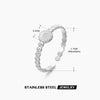 Wholesale Geometric Stainless Steel Ring With 18K Gold Plated Electroplating For Women