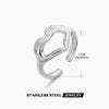 Wholesale Geometric Stainless Steel Ring With 18K Gold Plated Electroplating For Women