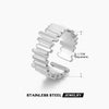 Wholesale Geometric Stainless Steel Ring With 18K Gold Plated Electroplating For Women
