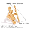 Wholesale Geometric Stainless Steel Rings With Pvd Furnace Vacuum Real Gold Plating For Women And Men