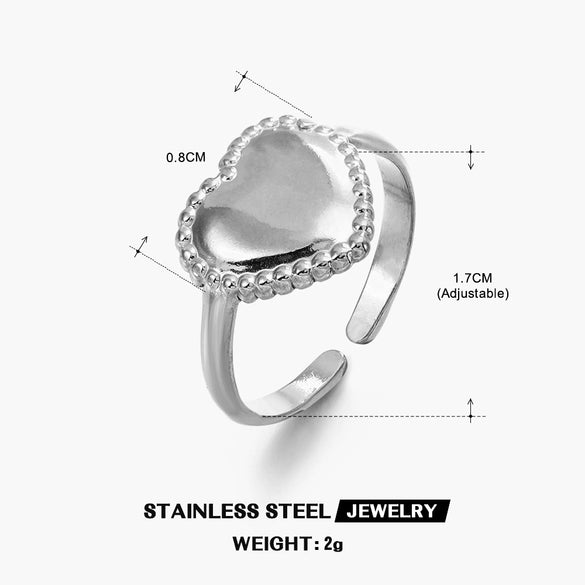 Wholesale Geometric Stainless Steel Star Moon Ring 18K Gold Plated For Women