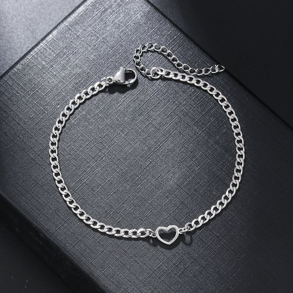 Wholesale Geometric Stainless Steel Triangle Chain Bracelet Handmade Unisex