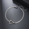 Wholesale Geometric Stainless Steel Triangle Chain Bracelet Handmade Unisex