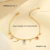 Wholesale Geometric Stainless Steel Unisex Multi Layer Gem Pendant Anklet For Summer