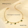 Wholesale Geometric Stainless Steel Unisex Multi Layer Gem Pendant Anklet For Summer