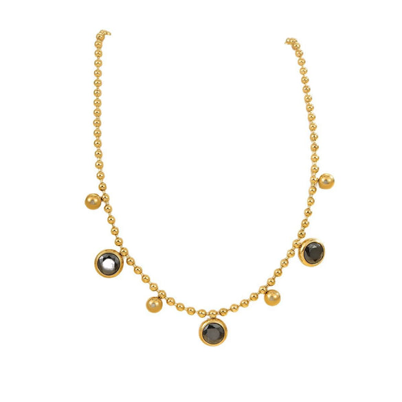 Wholesale Geometric Stainless Steel Unisex Multi Layer Gem Pendant Anklet For Summer