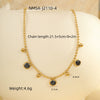 Wholesale Geometric Stainless Steel Unisex Multi Layer Gem Pendant Anklet For Summer