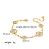 Wholesale Geometric Stainless Steel Vacuum Plated Diamondencrusted Bracelet Jewelry For Women