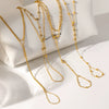 Wholesale Geometric Stainless Steel Vacuum Plated Finger Chain Bracelet For Women