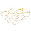 Wholesale Geometric Stainless Steel Vacuum Plated Finger Chain Bracelet For Women