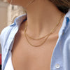 Wholesale Geometric Stainless Steel Vacuum Real Gold Plated Clavicle Necklace For Women