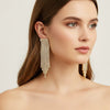 Wholesale Geometric Stainless Steel Vacuum Real Gold Plated Earrings For Women