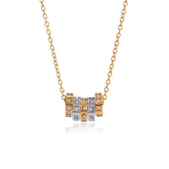 Wholesale Geometric Stainless Steel Vacuum Real Gold Plated Necklace For Women