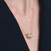Wholesale Geometric Stainless Steel Vacuum Real Gold Plated Necklace For Women