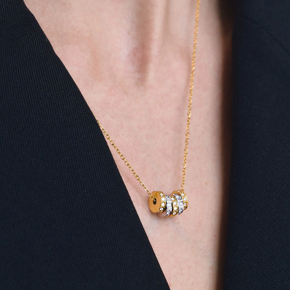 Wholesale Geometric Stainless Steel Vacuum Real Gold Plated Necklace For Women