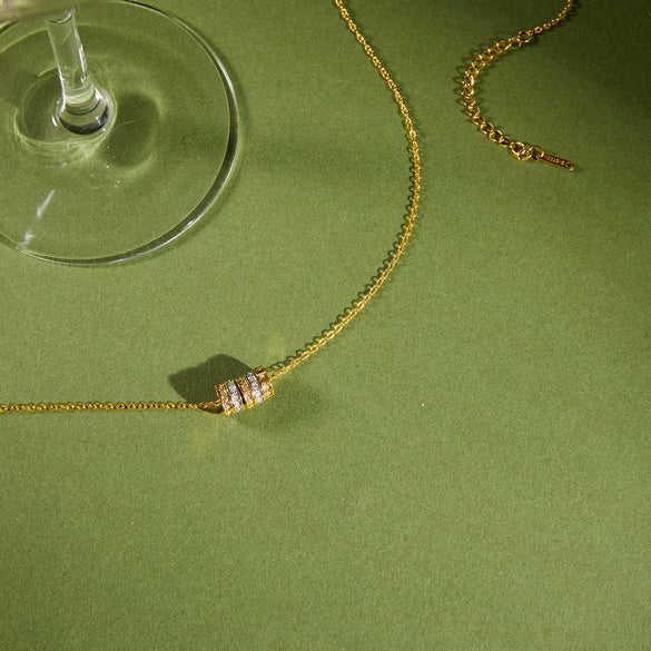 Wholesale Geometric Stainless Steel Vacuum Real Gold Plated Necklace For Women