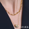 Wholesale Geometric Stainless Steel Vacuum Real Gold Plated Necklace For Women