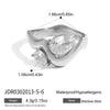 Wholesale Geometric Stainless Steel Vacuum Real Gold Plated Rings For Women