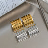 Wholesale Geometric Stainless Steel Vacuum Real Gold Plated Women's Earrings Accessories