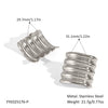 Wholesale Geometric Stainless Steel Vacuum Real Gold Plated Women's Earrings Accessories