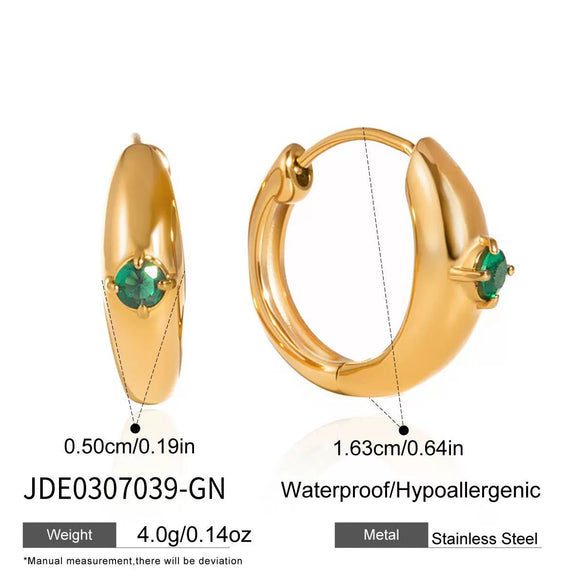 Wholesale Geometric Stainless Steel Vacuum Real Gold Plated Women's Earrings Light Luxury Highend Niche Style