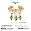 Wholesale Geometric Stainless Steel Vacuum Real Gold Plated Women's Earrings Light Luxury Highend Niche Style