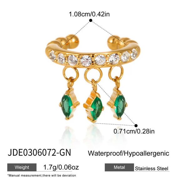 Wholesale Geometric Stainless Steel Vacuum Real Gold Plated Women's Earrings Light Luxury Highend Niche Style
