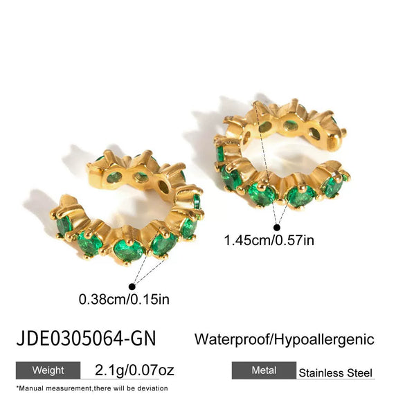 Wholesale Geometric Stainless Steel Vacuum Real Gold Plated Women's Earrings Light Luxury Highend Niche Style