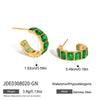 Wholesale Geometric Stainless Steel Vacuum Real Gold Plated Women's Earrings Light Luxury Highend Niche Style