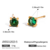 Wholesale Geometric Stainless Steel Vacuum Real Gold Plated Women's Earrings Light Luxury Highend Niche Style