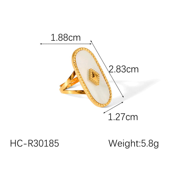 Wholesale Geometric Stainless Steel Women's Ring With Electroplating
