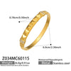 Wholesale Geometric Stainless Steel Zircon Inlay 18K Gold Plated Clasp Bracelet