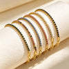 Wholesale Geometric Stainless Steel Zircon Vacuum Plated 18K Gold Chain Bracelet For Women